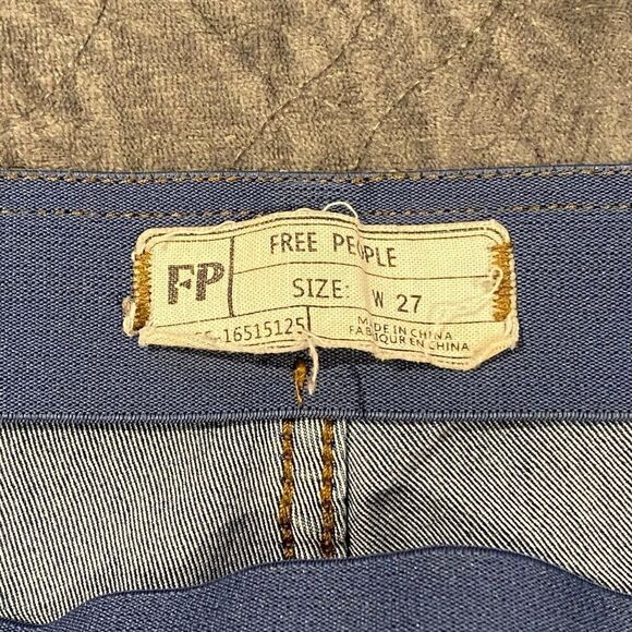 Free People Women's Penny Flare Jeans Elastic Waistband Pull-On Blue Size 27 - Picture 9 of 10